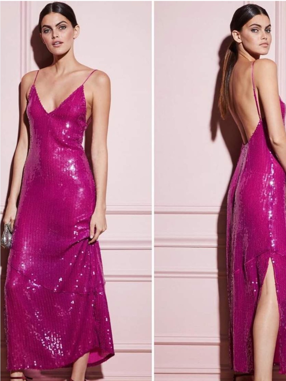 Fleur du Mal Hot Pink Sequin Dress - Picture 5 of 7